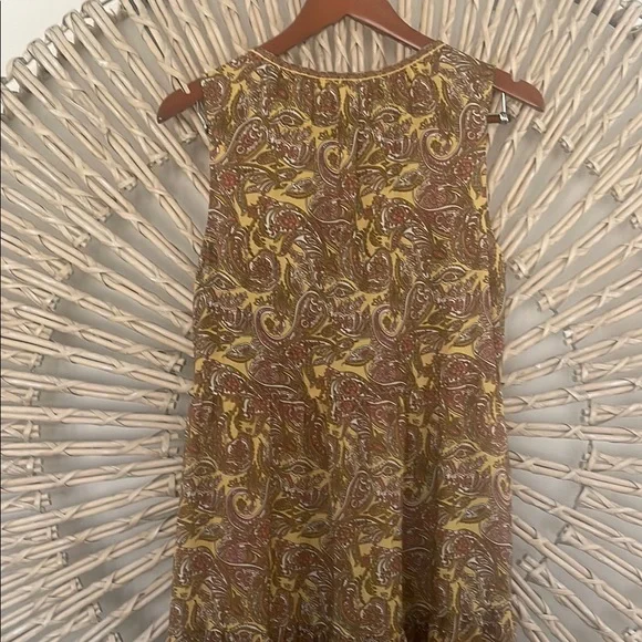 Max Studio Gold and Brown Halter Maxi Sundress - Picture 4 of 4